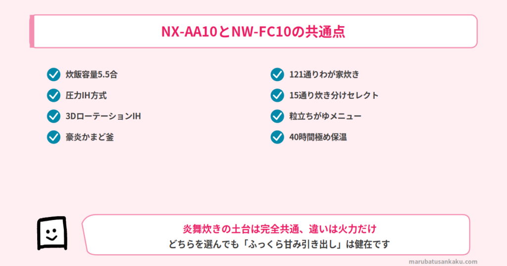 NX-AA10とNW-FC10の共通点