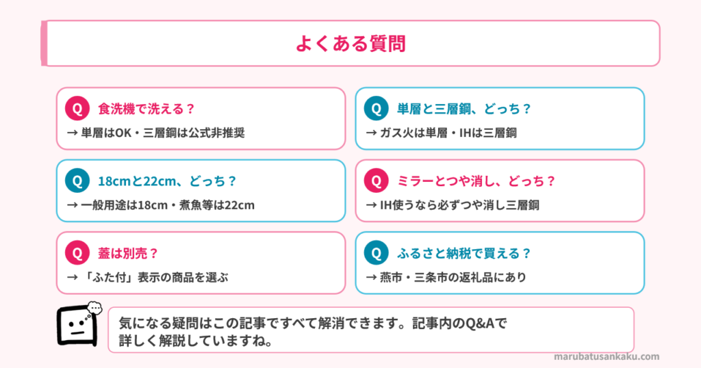 柳宗理 片手鍋 Q&A
