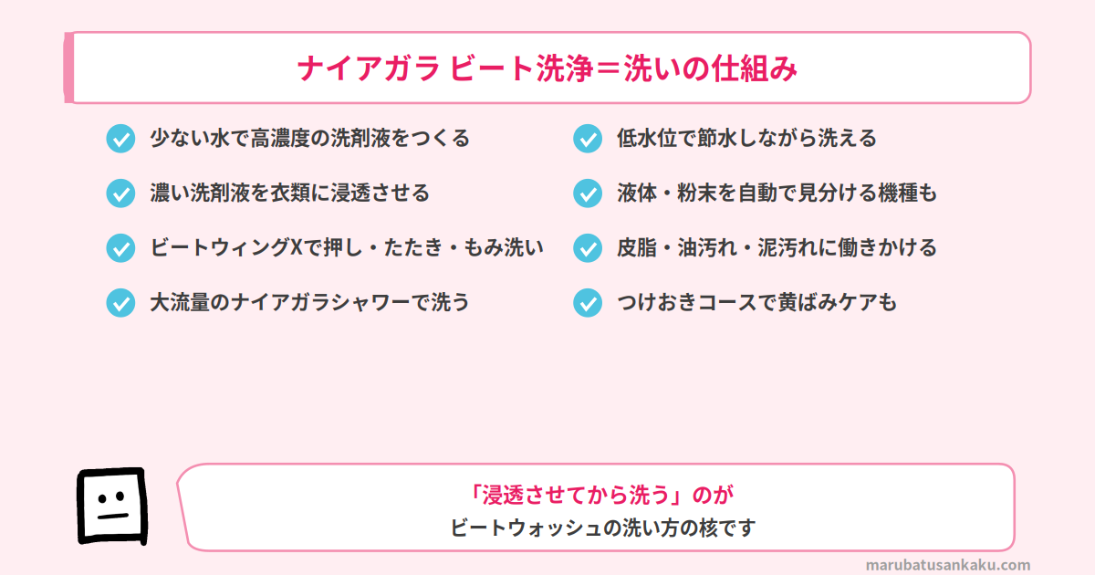 ナイアガラ ビート洗浄の仕組み