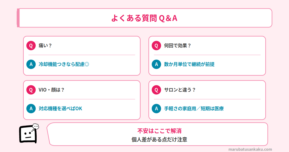 家庭用脱毛器のよくある質問