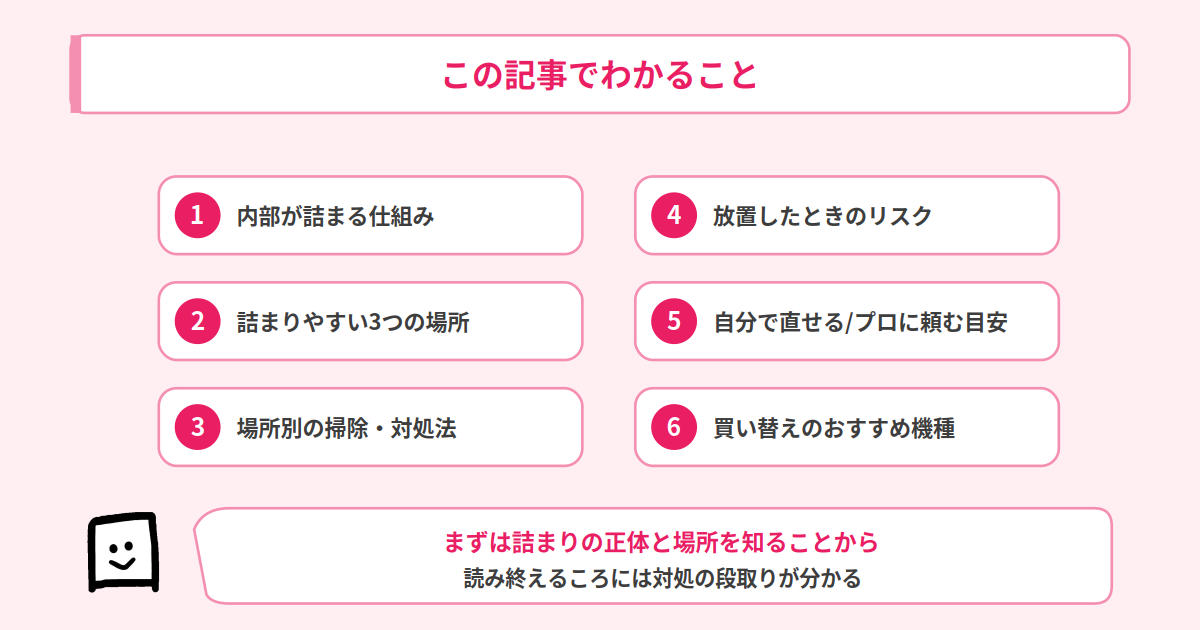 ドラム式洗濯機 内部の詰まり この記事でわかること