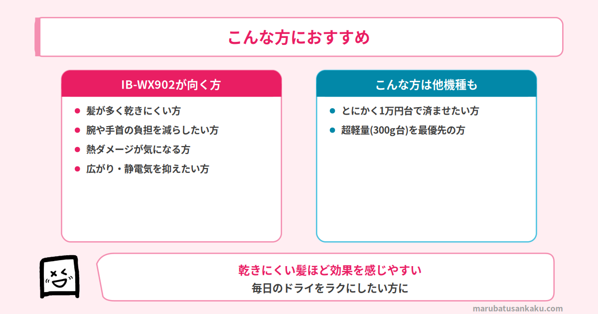IB-WX902がおすすめな方