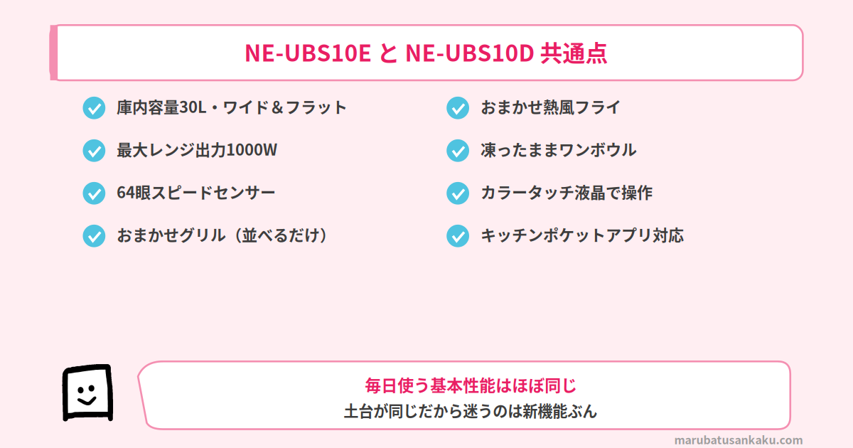 NE-UBS10EとNE-UBS10Dの共通点