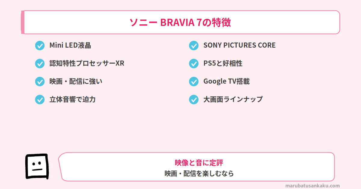 ソニー BRAVIA 7の特徴