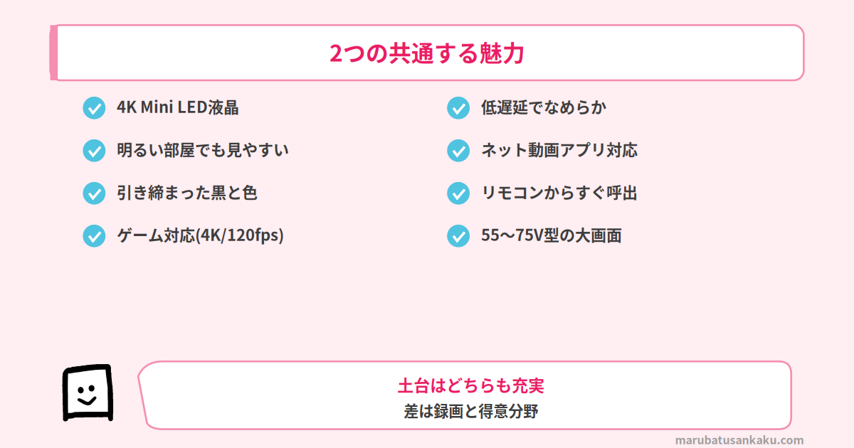 REGZA Z890Sとソニー BRAVIA 7の共通点
