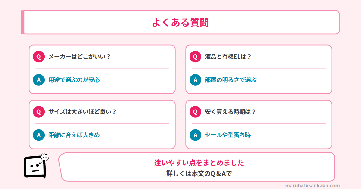 テレビ選びのよくある質問