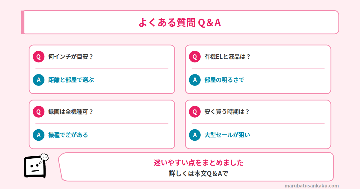 テレビ選びでよくある質問Q&A