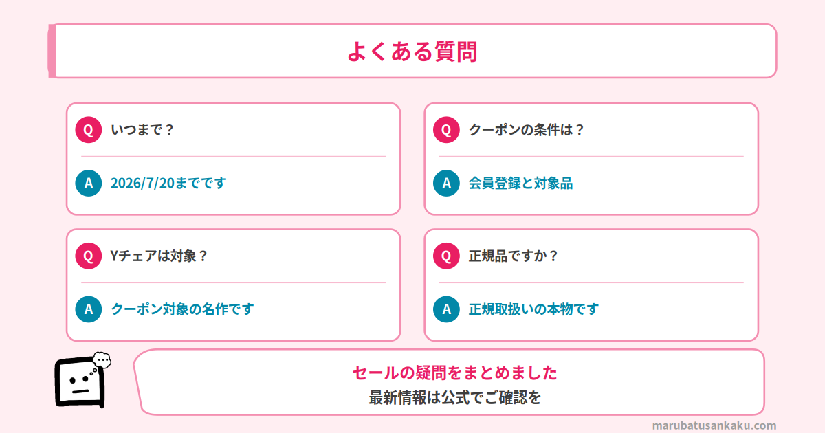 アクタス サマーセール よくある質問