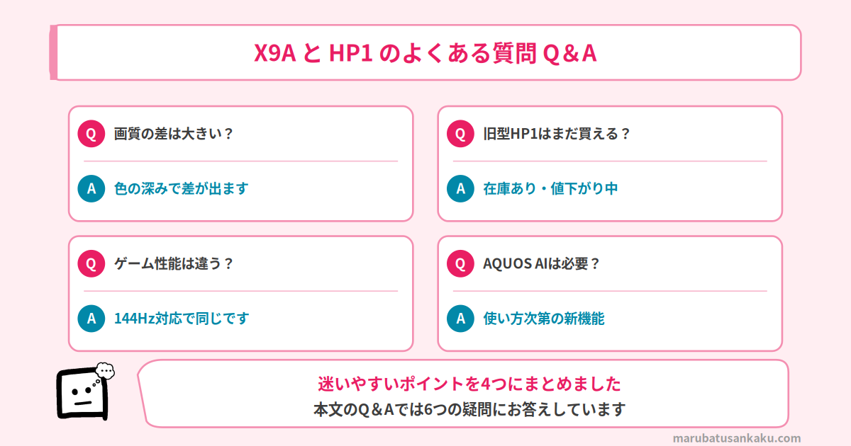 X9AとHP1のQ&A