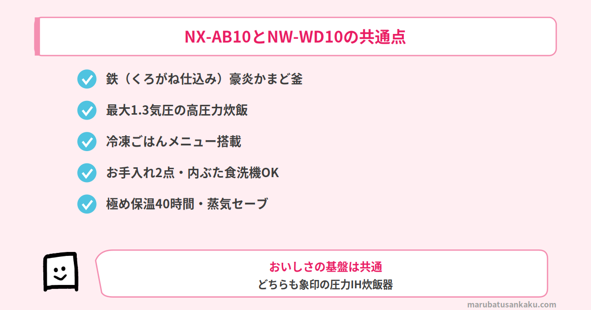 NX-AB10とNW-WD10の共通点