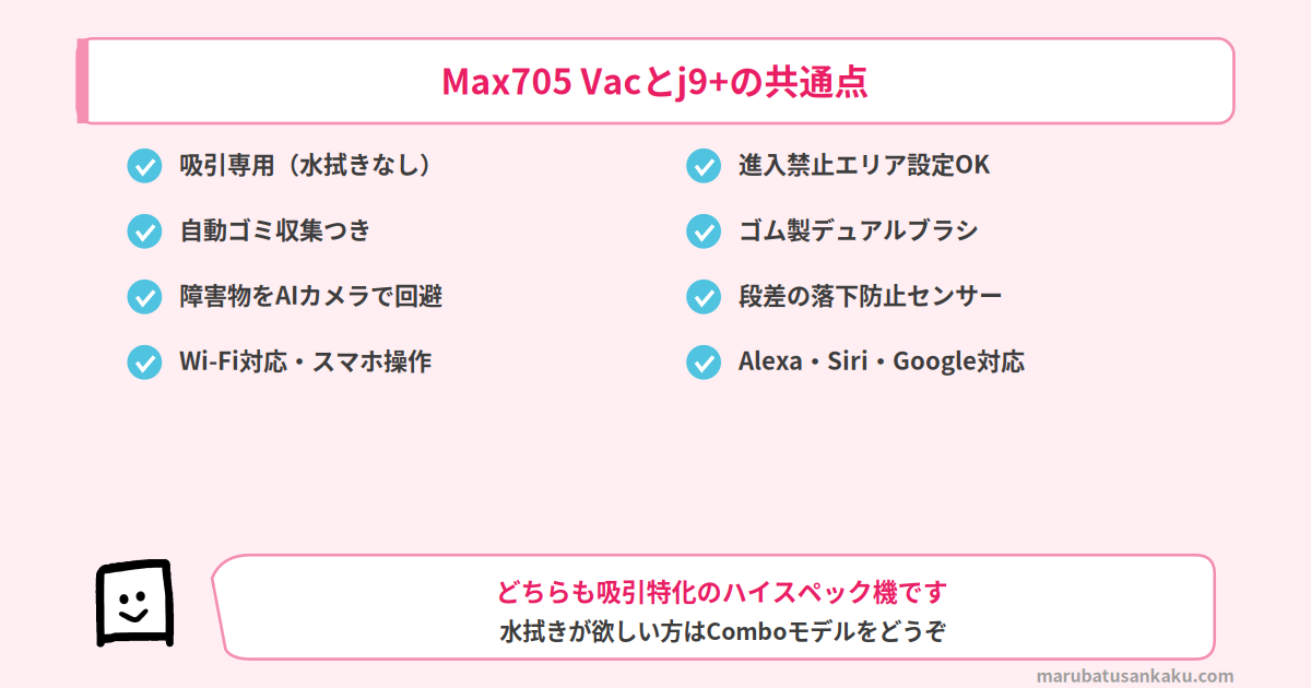 Max705 Vacとj9+の共通点
