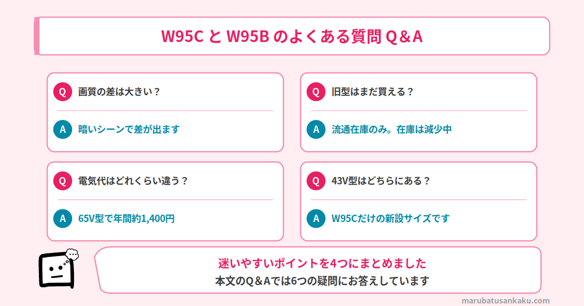 W95CとW95BのQ&A
