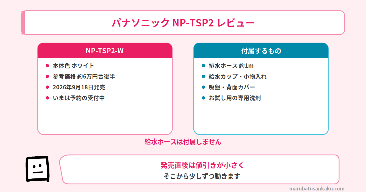 NP-TSP2の型番と参考価格