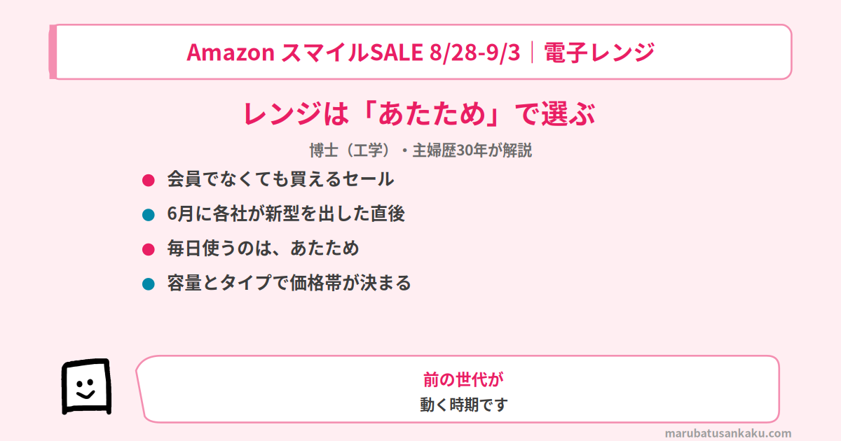 スマイルSALEの電子レンジおすすめ