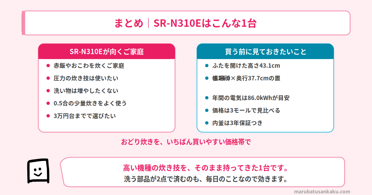 SR-N310Eのまとめ
