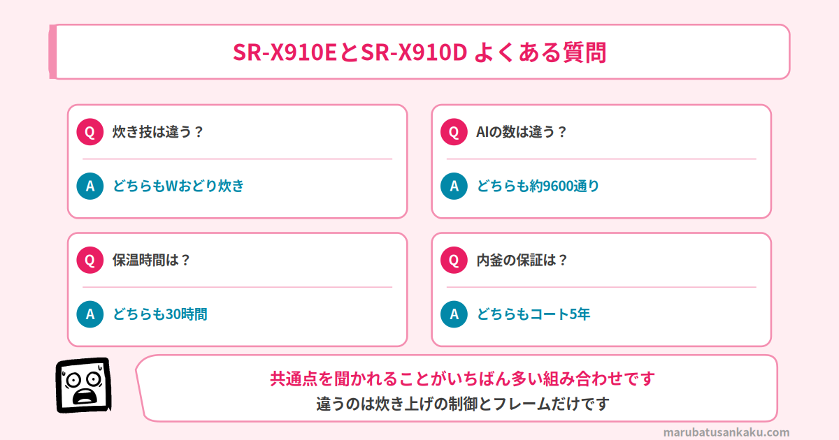 SR-X910EとSR-X910D よくある質問