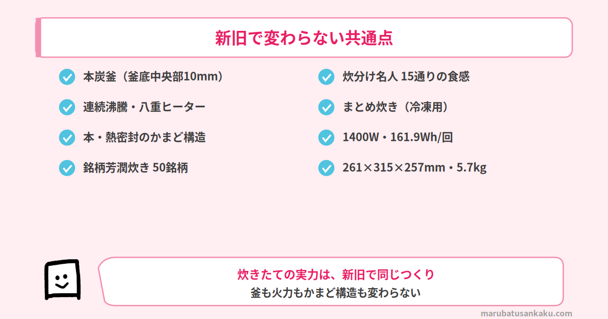 NJ-BW10JとNJ-BW10Hの共通点