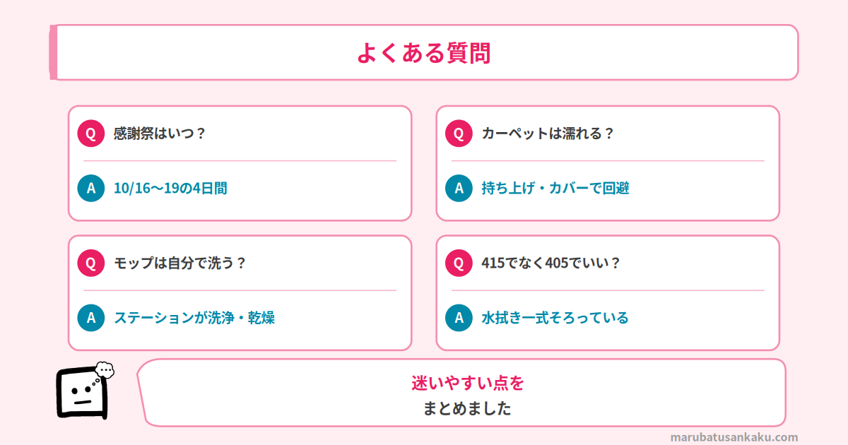 ロボット掃除機のQ&A
