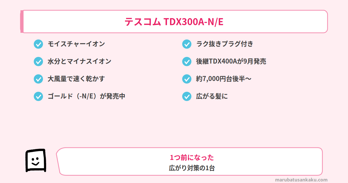 テスコム TDX300A-N/Eの特長