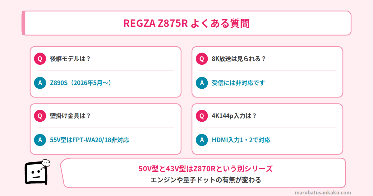 REGZA Z875Rのよくある質問