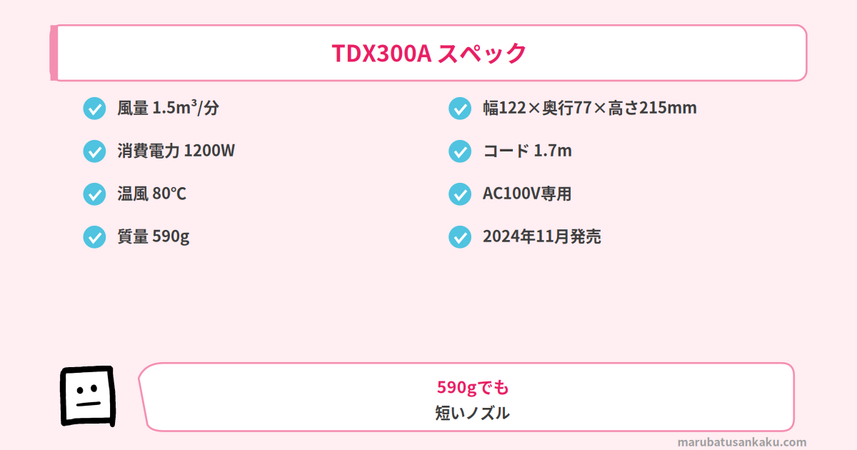 TDX300Aのスペック