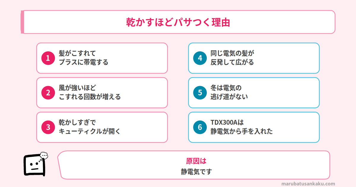 TDX300Aが手を入れた髪の困りごと3つ
