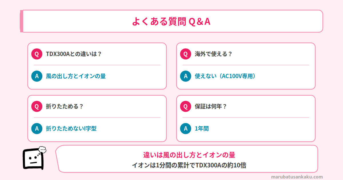 TDX400Aのよくある質問