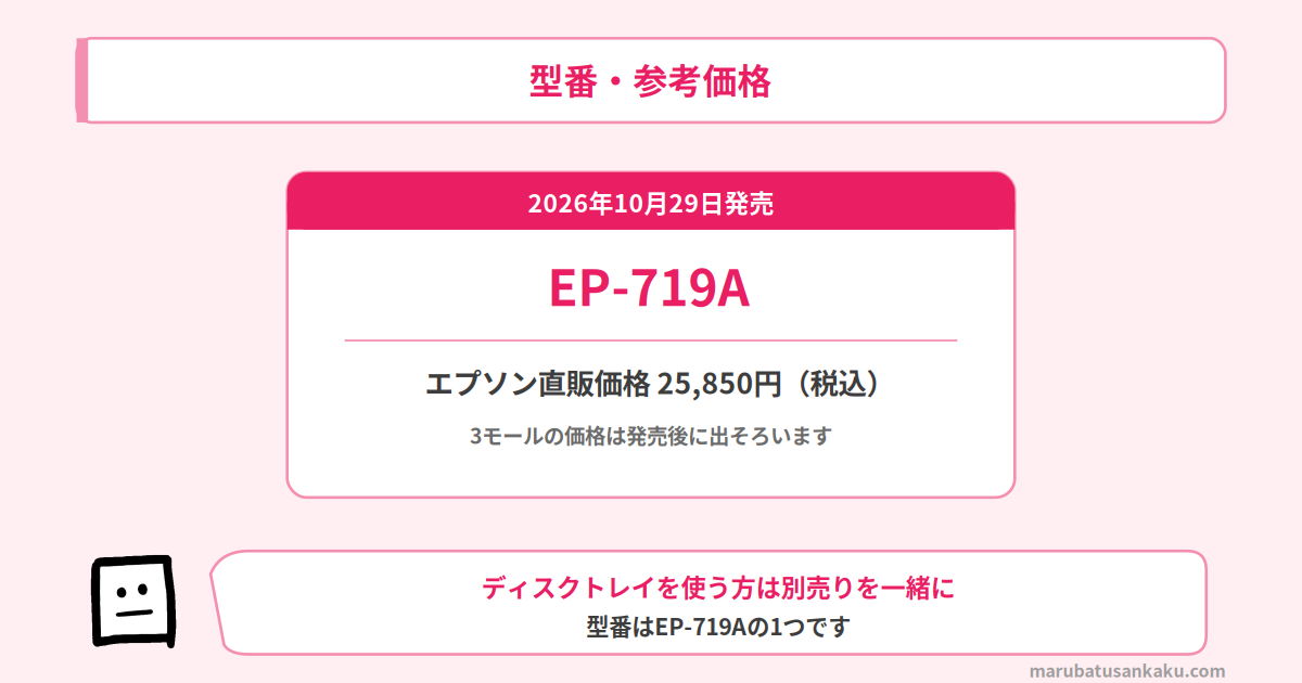 EP-719Aの型番と参考価格