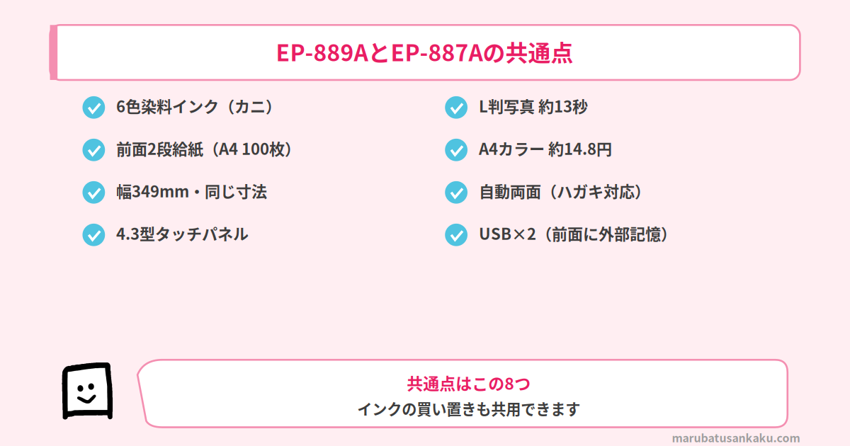 EP-889AとEP-887Aの共通点
