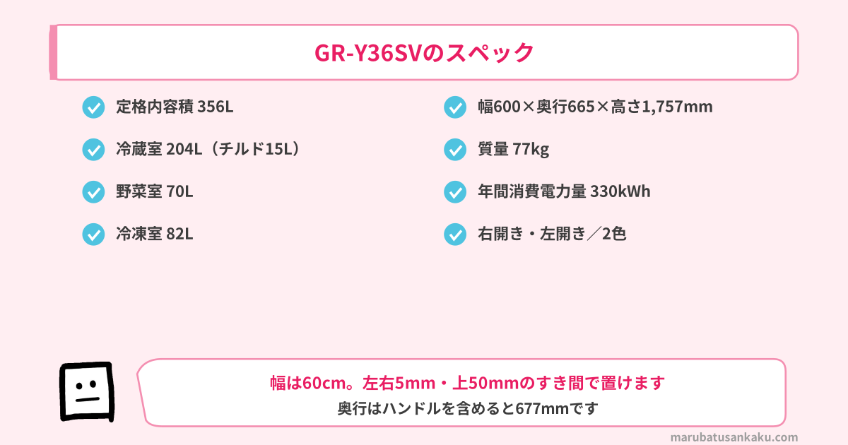 GR-Y36SVのスペック