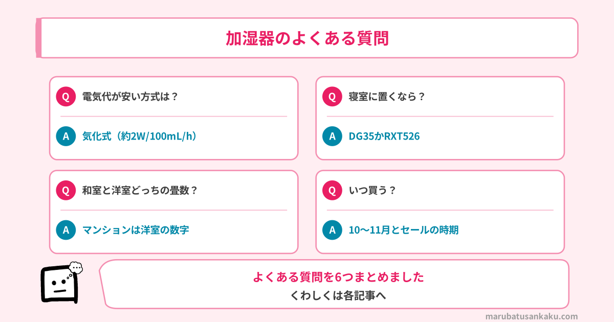 加湿器のよくある質問