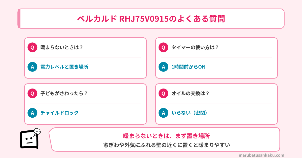 ベルカルド RHJ75V0915のよくある質問