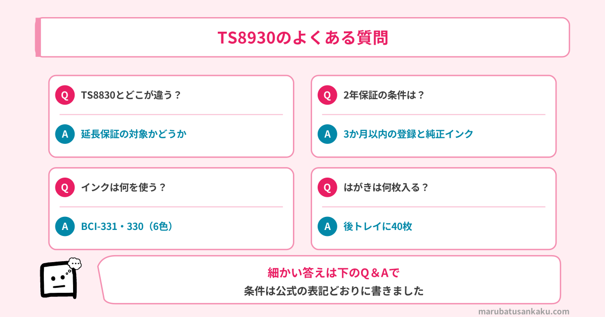 TS8930のよくある質問