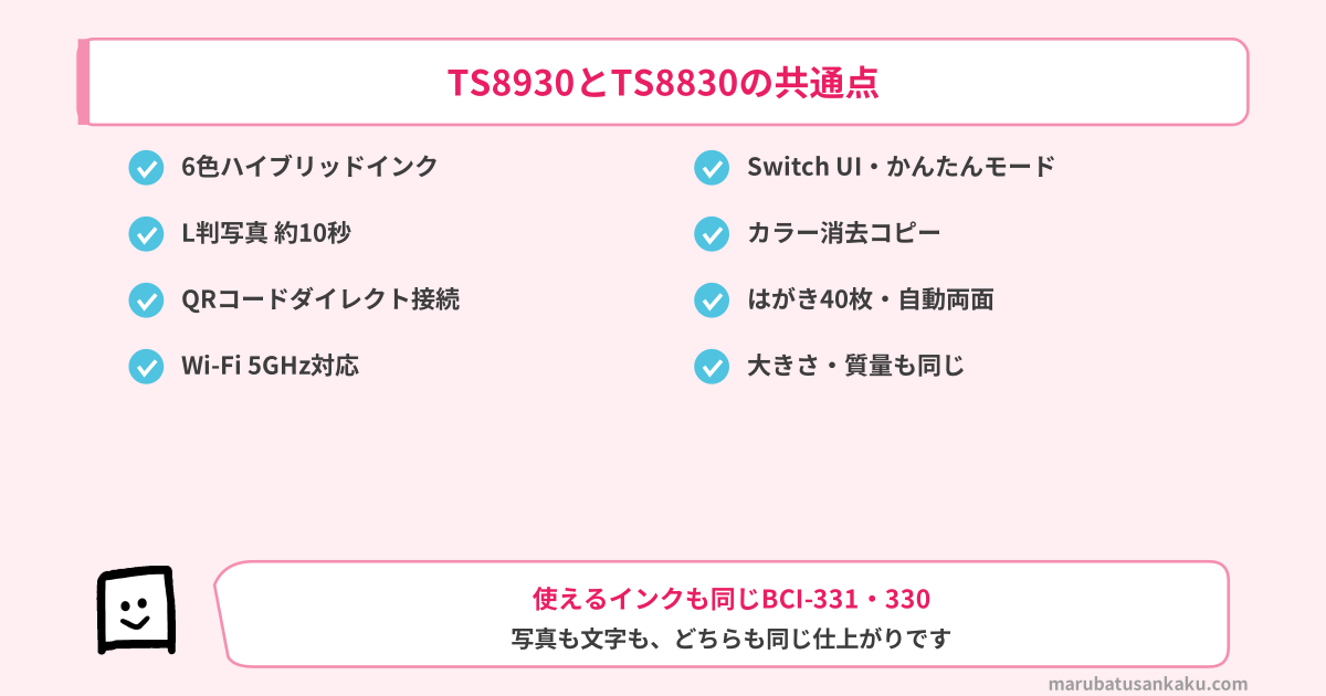 TS8930とTS8830の共通点